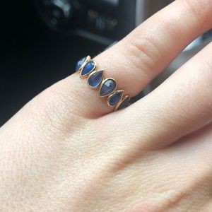 Pear Shaped Sapphire Eternity Band